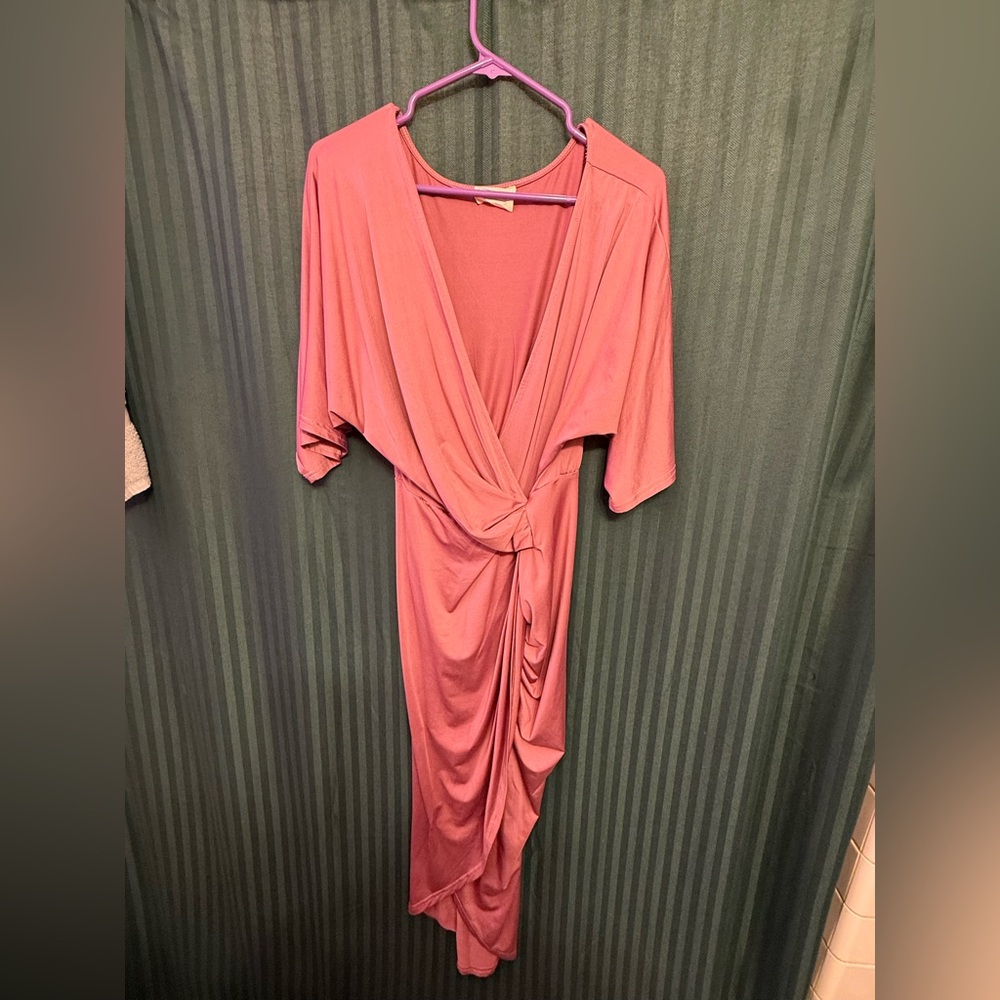 Now or Never Faux Wrap Dress